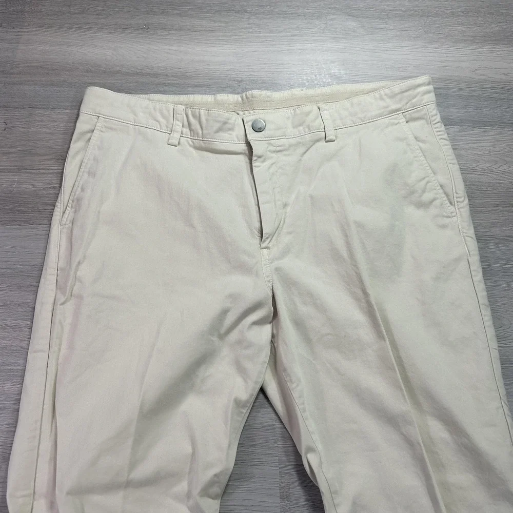 Spoke Pants Mens 36x27 Beige Stretch Chino Regular Fit Straight Casual Everyday